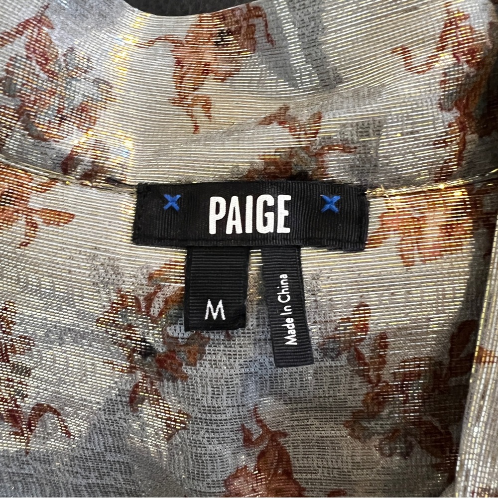 Paige Bette Top size M Ruffle Sleeve - Picture 8 of 14